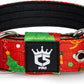 TSPRO Tactical Dog Collar 1.25 Inch Wide Thick Dog Collars with Heavy Duty Metal Buckle, Durable, Strong, Adjustable for Small Dogs (Christmas Red S)