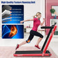 GYMAX Walking Pad, 2.25HP Dual Display Foldable Treadmill for Home with Remote/Smart App Control, Portable Compact Treadmill for Office Under Desk, Folding Running Machine for Small Spaces