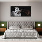 Jiuqinghua Wall Art Canvas Print Picture White and Brown Horses 1 Panel Wild Animal Painting Artwork for Living Room Bedroom Office Home Wall Decor Stretched and Framed Ready to Hang 30x60inches