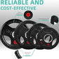 Olympic Cast Iron 2-Inch Weight Plates for Strength Training & Weightlifting, 255 Pounds Set, Multiple Packages