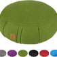 Round Zafu Meditation Cushion, D=15" H=5.5" Zabuton Meditation Pillow, Yoga Bolster/Pillow, Floor seat, Zippered Organic Cotton Cover, Natural Buckwheat, Kneeling Pillow