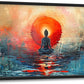 Quorin Buddha Large Wall Art Abstract Zen Pictures Spiritual Meditation Wall Decor Yoga Spa Canvas Print Painting Artwork for Bathroom Living Room Bedroom 36L x 24W