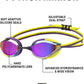 ARENA Unisex Python Racing Swim Goggles for Men and Women Anti-Fog No Leak Max Comfort Dual Strap, Mirror/Non-Mirror Lens