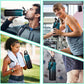 Vacuum Insulated Water Bottle 40oz - with Straw & Spout Lids, Paracord Handle, Shoulder Carrier Bag, Sport Stainless Steel,Double-Wall Metal Water Bottle Thermo Hydro Mug Flask