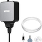 NICREW Nano Silent Aquarium Air Pump Black, Aquarium Aerator with Accessories for Up to 10 Gallon Fish Tank, Super Quiet, 0.3 L/min, 1.5 Watts