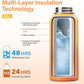 32 oz Insulated Water Bottle | Thickened Stainless Steel Vacuum Metal | Portable Sports Water Jug for Gym and Hiking with Straw, Carrier Bag, Handle Strap | BPA-Free 32 oz