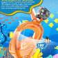 QingSong Kids Snorkel Mask Full Face, Snorkeling Set with Camera Mount, Foldable 180 Degree Panoramic View Snorkeling Gear Anti-Fog Anti-Leak