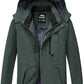 ELLSWOS Men's Waterproof Ski Jacket Winter Snow Coat Warm Hooded Raincoat Windproof Windbreakers