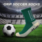 2 Set Anti-Slip Grip Soccer Socks with Shin Guard Sleeves, Sports Athletic Socks for Men Women