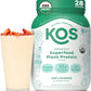 KOS Vegan Protein Powder, Unflavored & Unsweetened - Low Carb Pea Protein Blend, Organic Superfood Rich in Vitamins & Minerals - Keto, Soy, Dairy Free - Meal Replacement for Women & Men - 28 Servings