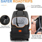 Dog Car Seat for Small Dogs, Memory Foam Booster Dog Seat for Dogs up to 35 lbs, Elevated Pet Car Seat with Washable Removable Cover, Storage Pockets(Black/Gray)