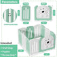 Foldable Dog Play Pen Indoors, Non-Slip Sturdy Puppy Playpen with Door, 25.5" H 10-Panel Adjustable Shape Dog Fence Pen for Small/Medium Dogs, Thickened, Easy to Store, White+Green