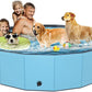 Foldable Dog Pool, YSJILIDE Portable PVC Pet Swimming Pool, Collapsible Plastic Bath for for Large Medium Small Dogs & Kids (XXXL-79"x 16" Blue)