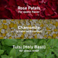 HANDPICK, Rose Buds Herbal Tea Bags - 50 Count | Caffeine Free Tulsi Tea with Chamomile & Rose Extracts | Floral & Smooth | Round Eco-conscious Tea Bags
