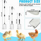 PINVNBY Stainless Steel Chicken Poop Scooper 3 in 1 Adjustable Long Handle Poop Scooper for Chicken(22.3" to 47.6") Multifunctional Chicken Coop Cleaning Tools Sifting Shovel Chicken Coop Accessories