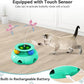 Cat Toys Interactive Rechargeable 3in1 Whack a Mole Cat Toy, Fluttering Butterfly, Track Balls, Touch Activated Automatic Kitten Toys for Indoor Cats