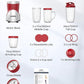 Ganiza Smoothie Blender, 900W Blenders for Shakes and Smoothies, 15-Piece Personal Blender and Grinder Combo for Kitchen, Smoothies Maker with 4 BPA-Free Portable Cup, Nutritious Recipe Red