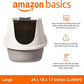 Amazon Basics No-Mess Hooded Enclosed Cat Litter Box, Large, Multicolor, 24 in x 18 in x 17 in