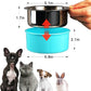 HERCOCCI Dog Crate Bowl, Removable Stainless Steel Pet Kennel Cage Hanging Food Bowls and Water Feeder Coop Cup Prevent Overflow for Puppy, Medium Dog, Cat, Rabbit, Ferret (2PCS)