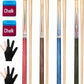 Pool Cue, 4 Pcs Pool Cue Stick 18 19 20 21 oz 4 Sets Cue Sticks 58 inch Pool Cues Adult Canadian Maple Wood Billiard Stick