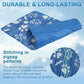 BEAUTYZOO Dog Cooling Mat- Upgraded Thicken Cooling Mat for Large Dogs Reversible(Cool & Warm) Pet Ice Cool Bed Washable & Portable, Summer Crate Pad for Big Dog Puppy Up to 44 lbs, Paw Blue 36X23IN