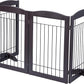 Spirich Freestanding Wire Pet Gate for Dogs, 30 inches Tall Dog Gate for The Houes, Doorway, Stairs, Pet Puppy Safety Fence,Set of Support Feet Included (Espresso, 4 Panels) ASIN: B07T8Z8NKL