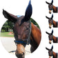 Donkey Fly Mask with Long Ears (Blue) Half Hoodie for Standard Donkey, Made in USA - Mule Fly Mask with Ears Protection from Insects and Bugs, Face Cover Soft Mesh Fabric with Adjustable Fastener