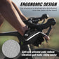 Bike Cycling Gloves - Men & Women, Anti-Slip, Shock-Absorbing Mountain Bike Gloves with Breathable Fabric & Reflective Strips