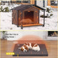 Aivituvin Large Dog House Outdoor Insulated Dog Kennel with Insulated Liner for Winter