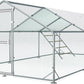 Large Metal Chicken Coop, 10x20x6.5FT Chicken Runs for Yard with Cover