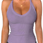 iGENJUN Workout Tops for Women Racerback Basic Tank Summer 2025 Camisole V Neck Slim Fit Ribbed Sleeveless