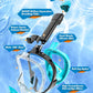 QingSong Full Face Snorkel Mask for Adults, Snorkeling Gear with Camera Mount, 180 Degree Panoramic View Snorkel Set Anti-Fog Anti-Leak