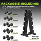 Hex Dumbbell Sets with Rack, 60-550 lb Rubber Encased Exercise & Fitness Dumbbells Set with Rack Option, Hand Weight for Strength Training, Weight Dumbbells