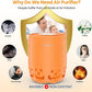 Air Purifiers for Home Bedroom up to 1076ft², True HEPA Air Filters Dust Pets Smoke Hair, 3 Fan Speeds Quiet, Timer Settings, Rechargeable Air Cleaner Office, Bedroom, Pets, Car(Orange)