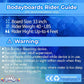 PMU 33 Inch Donut Printed Bodyboard - Lightweight Wrist Leash Body Board for Beach, Sea & Pool - Surfing Board for Teens & Adults Wave Conditions Pkg/1