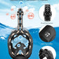 QingSong Full Face Snorkel Mask for Adults, Snorkeling Gear with Camera Mount, 180 Degree Panoramic View Snorkel Set Anti-Fog Anti-Leak