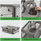DIGGS Revol Collapsible Dog Crate with Wheels - Premium Portable Dog Crate - Safe, Stylish, and Convenient Indoor Kennel (Smoke, Small)