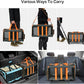 MILADA Large Cat Carrier for 2 Cats, Soft Big Pet Carrier with Wheels, Double Cat Carrier on Wheels, Rolling Pet Carrier for Travel Hiking Shopping and Camping（Not for Air Travel）, Orange