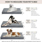 WNPETHOME Orthopedic Giant Dog Beds Large Sized Dog, Waterproof Extra Large Dogs Bed with Removable Washable Cover, Multi-Needle Quilting Dogs Crate Bed