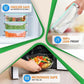 NutriChef 10-Piece Superior Glass Food Storage Containers Set (5 Containers + 5 Locking Lids),Stackable Meal-prep Design, BPA-free Airtight Clear Locking lids with Vent Lids & Air Hole, Green
