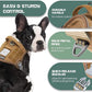 BUMBIN Dog Harness, Tactical XS, Brown, No Pull, Adjustable, Reflective, Soft Cotton, for Small Dogs Training, Fit Smart