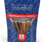 ValueBull Bully Sticks for Large Dogs, Jumbo 6 Inch, 25 Count - All Natural, Grass Fed, Single Ingredient, Long Lasting Dog Treats for Aggressive Chewers