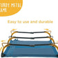 Daisy Cot, Medium Foldable Elevated Dog Bed, Portable Raised Outdoor Folding Dog Cot, Cooling, Chew Proof, Waterproof, Heavy Duty Up to 160 Lbs for Camping/Home, Dark Blue, 32"x 19"x6"