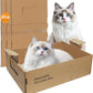 3-Pack Disposable Litter Boxes for Cats,Disposable 100% Renewable Cardboard Foldable Litter Boxes,Large-Capacity Portable Cardboard Cat Litter Box,Waterproof Travel Litter Box,17.2'' x 12.2'' x 5.3''