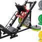 RitFit Adjustable Leg Press and Hack Squat Machine with Weight Plate Set, Professional Home Gym Equipment with Linear Bearings, Specialized for Complete Lower Body Workouts and Weight Storage Posts