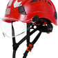 AOLAMEGS Construction Safety Hard Hat - ANSI Z89.1 Type Ι OSHA Approved Safety Helmets with Chin Straps Lightweight Reflective Vented ABS Hard Hats For Men Women Industrial Workwear 6-point Suspension