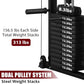Smith Machine with Chest Fly & Leg Press, All-in-One Home Gym Power Cage with Weight Stack, Bench and Full Accessory Kit for Total Body Strength Training for Beginners