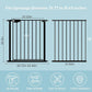 WAOWAO Triple Lock Baby Gate Extra Wide 76.77-81.49" Pressure Mounted Walk Through Swing Auto Close Safety Black Metal Dog Pet Puppy Cat for Stairs,Doorways,Kitchen