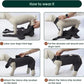Kuoser Dog Surgery Recovery Suit, Thigh Wound Protective Sleeve for Dogs, Dog Recovery Sleeve for Female Male Dogs, Pet Surgical Suit for Spay Neuter, Dog Onesie After Surgery, Gray L