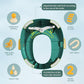 Potty Training Toilet Seat with Kids Step Stool Anti-Slip Toddler Potty Seat with Soft Cushion, Baby Potty Training Set Toddlers Toilet Seat for Boys and Girls (Green)